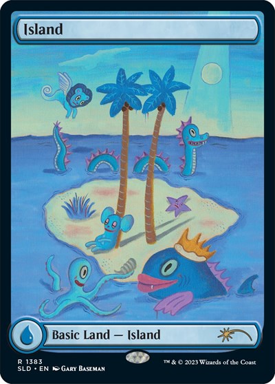 Island (1383) (Secret Lair) Near Mint Foil