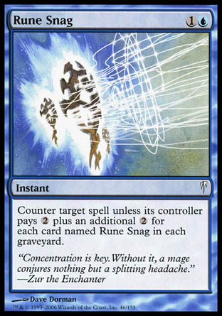 Rune Snag (Coldsnap) Heavy Play Foil