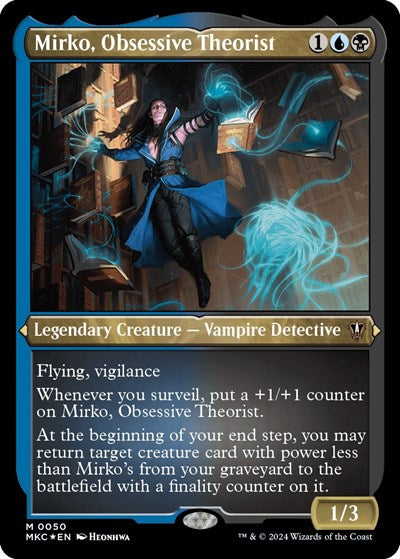 Mirko, Obsessive Theorist (Display Commander) - Thick Stock (Commander: Murders at Karlov Manor) Near Mint Foil