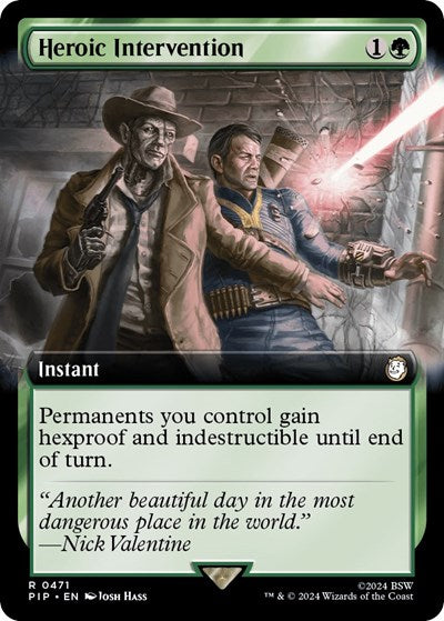 Heroic Intervention (Extended Art) (Universes Beyond: Fallout) Light Play Foil