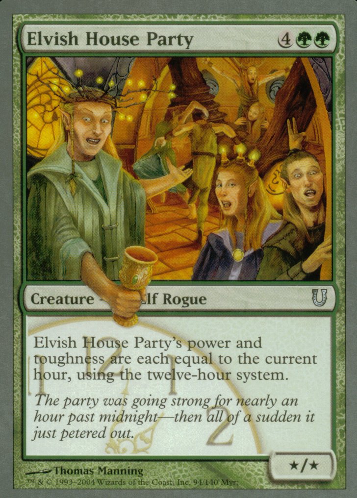 Elvish House Party (Unhinged) Near Mint Foil
