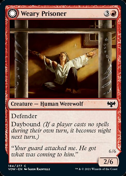 Weary Prisoner / Wrathful Jailbreaker (Innistrad: Crimson Vow) Light Play