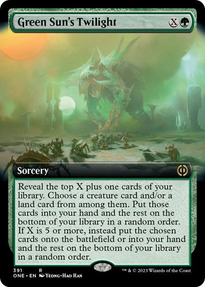 Green Sun's Twilight (Extended Art) (Phyrexia: All Will Be One) Near Mint Foil
