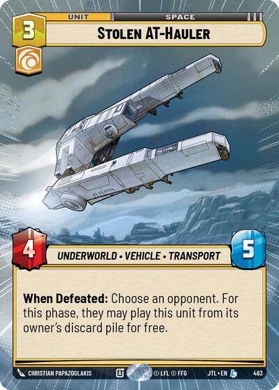 Stolen AT-Hauler (Hyperspace) (Jump to Lightspeed) Near Mint
