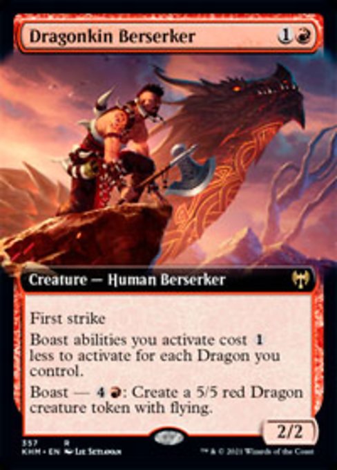 Dragonkin Berserker (Extended Art) (Kaldheim) Near Mint Foil
