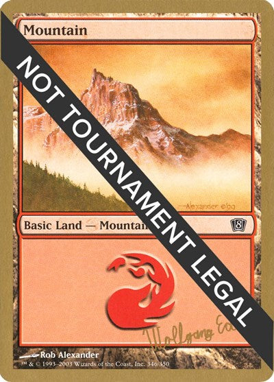 Mountain (346) - 2003 Wolfgang Eder (8ED) (World Championship Decks) Light Play