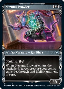 Nezumi Prowler (Showcase) (Kamigawa: Neon Dynasty) Light Play Foil