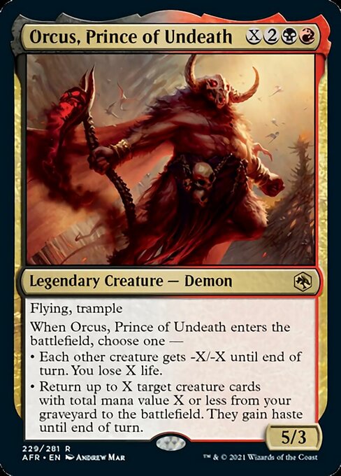 Orcus, Prince of Undeath (Adventures in the Forgotten Realms) Medium Play Foil