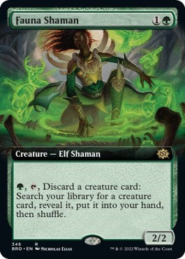 Fauna Shaman (Extended Art) (The Brothers' War) Light Play Foil