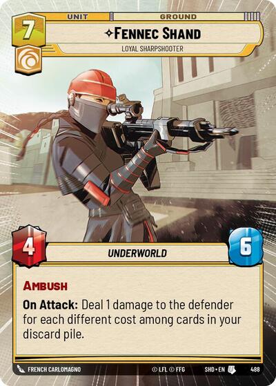 Fennec Shand Loyal Sharpshooter (Hyperspace) (Shadows of the Galaxy) Near Mint