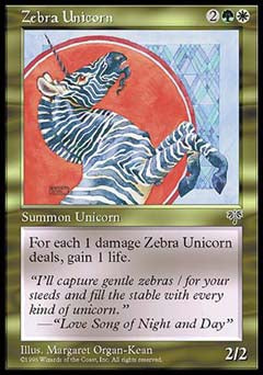 Zebra Unicorn (Mirage) Medium Play