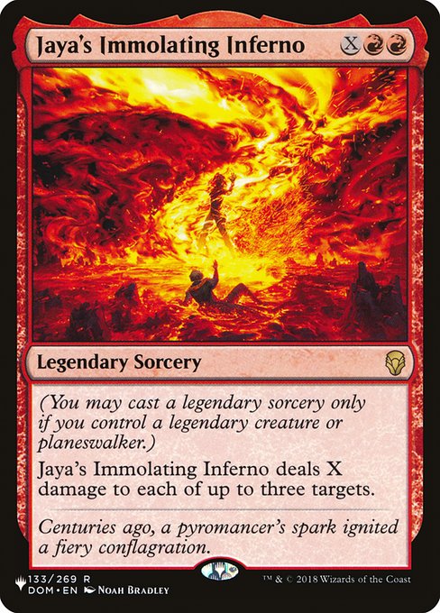 Jaya's Immolating Inferno (The List) Near Mint