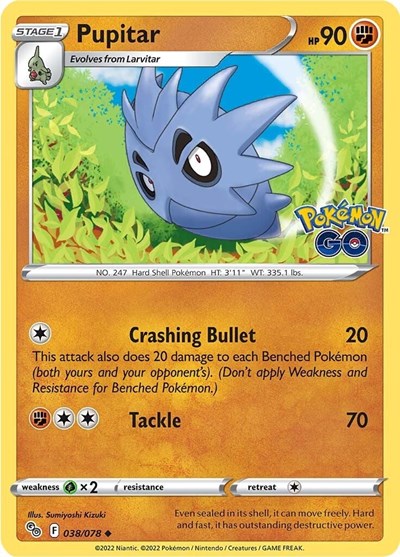 Pupitar (Pokemon GO) Light Play Reverse Holofoil