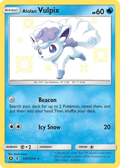 Alolan Vulpix (Hidden Fates: Shiny Vault) Near Mint Holofoil
