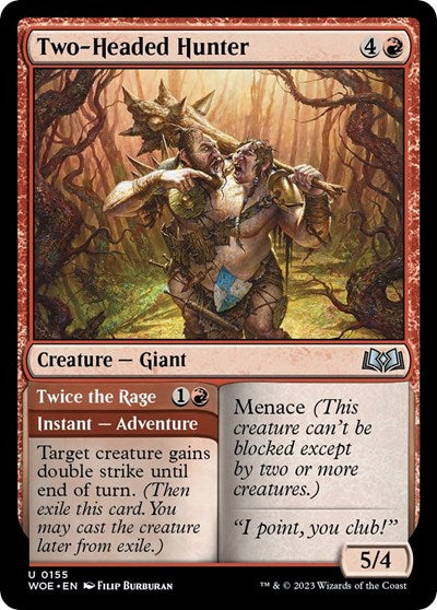 Two-Headed Hunter (Wilds of Eldraine) Light Play Foil