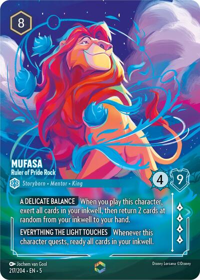 Mufasa - Ruler of Pride Rock (Enchanted) (Shimmering Skies) Near Mint Holofoil