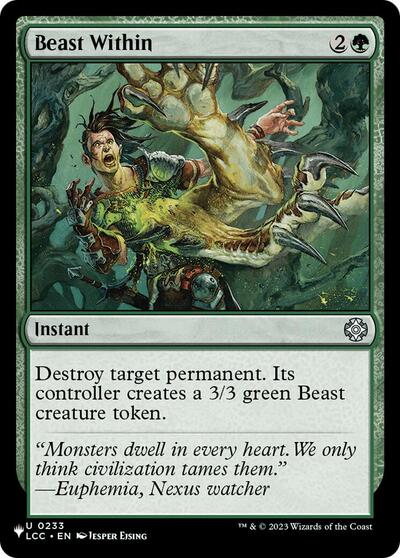 Beast Within (LCC) (The List) Light Play