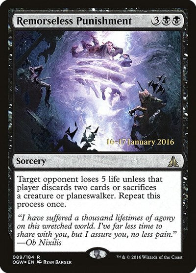 Remorseless Punishment (Promos: Prerelease Cards) Medium Play Foil