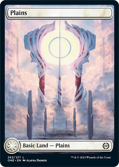 Plains (262) - Full Art (Phyrexia: All Will Be One) Light Play Foil