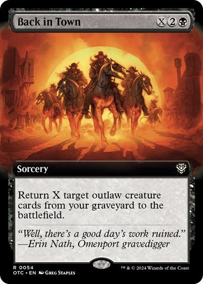 Back in Town (Extended Art) (Commander: Outlaws of Thunder Junction) Near Mint