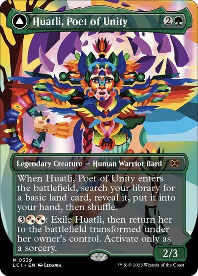 Huatli, Poet of Unity (Borderless) (The Lost Caverns of Ixalan) Light Play