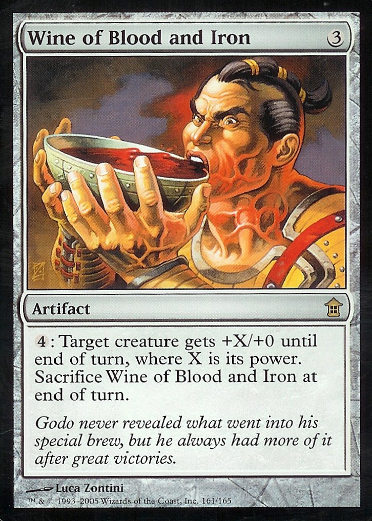 Wine of Blood and Iron (Saviors of Kamigawa) Light Play Foil