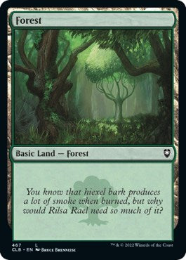Forest (467) (Commander Legends: Battle for Baldur's Gate) Light Play Foil