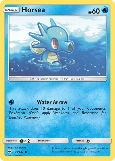 Horsea (SM - Burning Shadows) Near Mint Reverse Holofoil