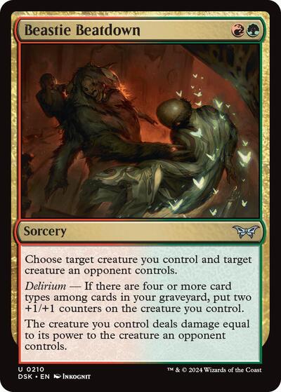 Beastie Beatdown (Duskmourn: House of Horror) Light Play Foil
