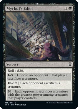 Myrkul's Edict (Commander Legends: Battle for Baldur's Gate) Light Play