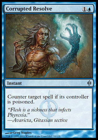 Corrupted Resolve (New Phyrexia) Light Play