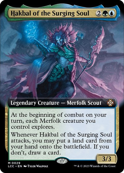 Hakbal of the Surging Soul (Extended Art) (Commander: The Lost Caverns of Ixalan) Medium Play Foil
