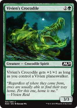 Vivien's Crocodile (Magic 2020 Core Set) Light Play