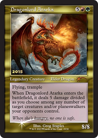 Dragonlord Atarka (Promos: 30th Anniversary Promos) Light Play Foil