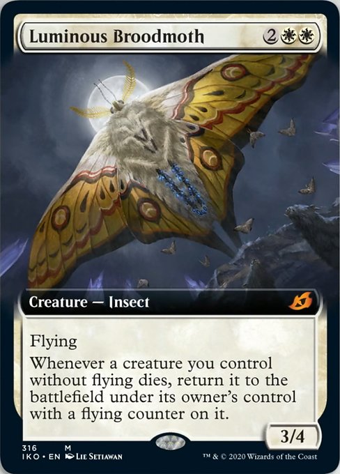 Luminous Broodmoth (Extended Art) (Ikoria: Lair of Behemoths) Near Mint