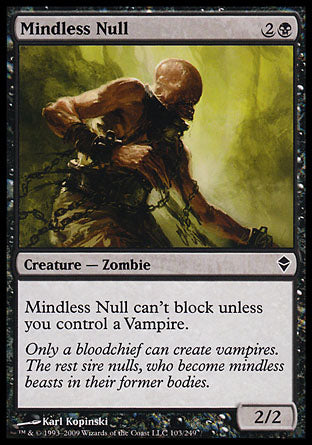 Mindless Null (Zendikar) Medium Play Foil
