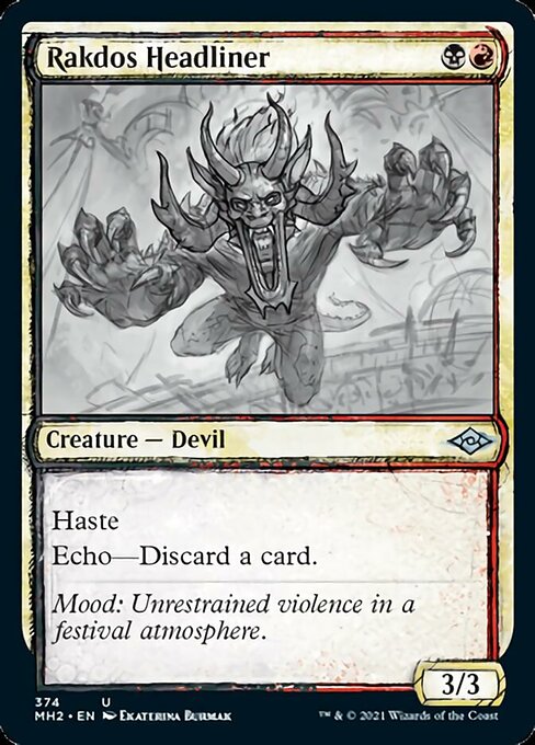 Rakdos Headliner (Showcase) (Modern Horizons 2) Medium Play