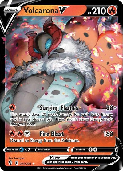 Volcarona V (SWSH07: Evolving Skies) Near Mint Holofoil