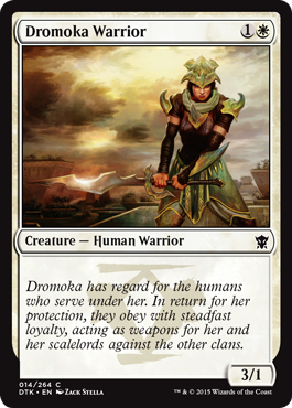 Dromoka Warrior (Dragons of Tarkir) Near Mint Foil