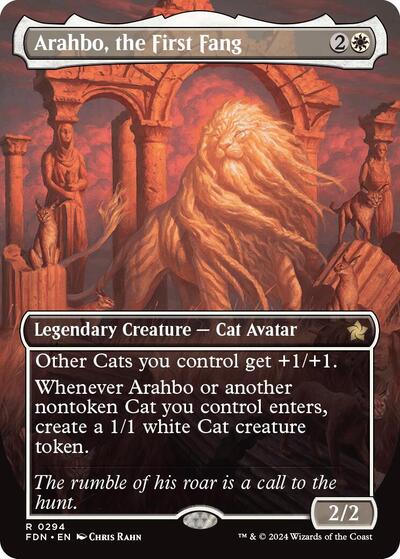 Arahbo, the First Fang (Borderless) (Foundations) Light Play Foil
