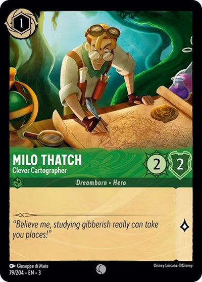 Milo Thatch - Clever Cartographer (Into the Inklands) Near Mint Cold Foil