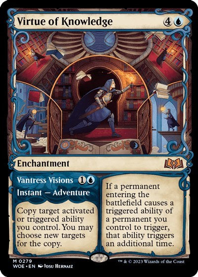 Virtue of Knowledge (Showcase) (Wilds of Eldraine) Light Play Foil