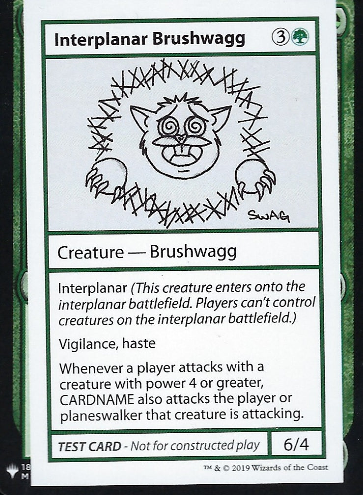 Interplanar Brushwagg (Mystery Booster Test Print) Light Play