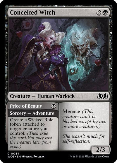 Conceited Witch (Wilds of Eldraine) Light Play Foil