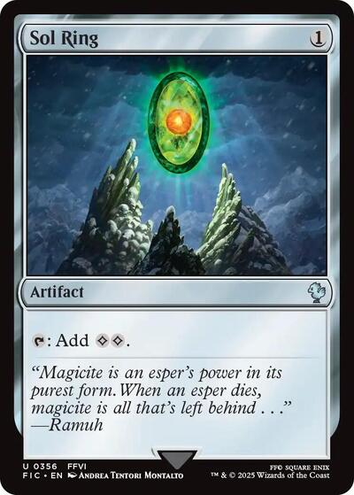Sol Ring (0356) (Surge Foil) (Commander: FINAL FANTASY) Light Play Foil