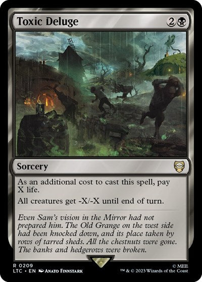 Toxic Deluge (Commander: The Lord of the Rings: Tales of Middle-earth) Light Play