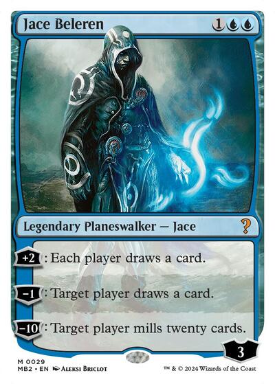 Jace Beleren (White Border) (Mystery Booster 2) Near Mint