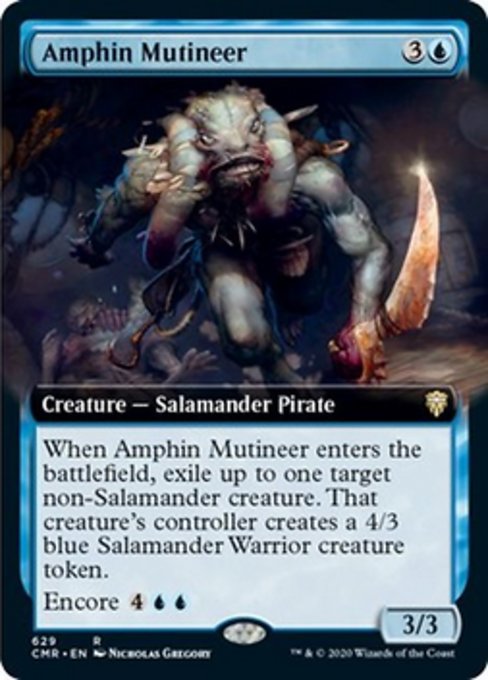 Amphin Mutineer (Extended Art) (Commander Legends) Light Play Foil