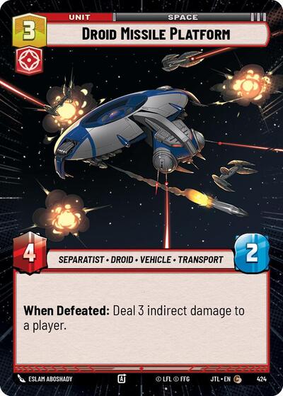 Droid Missile Platform (Hyperspace) (Jump to Lightspeed) Near Mint