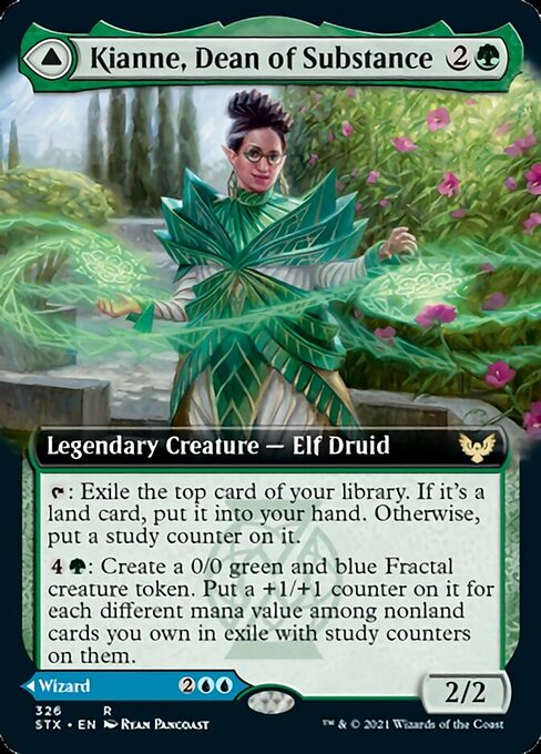 Kianne, Dean of Substance / Imbraham, Dean of Theory (Extended Art) (Strixhaven) Near Mint Foil